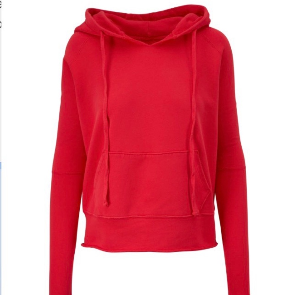 Nili Lotan Janie Red Distressed Hoodie